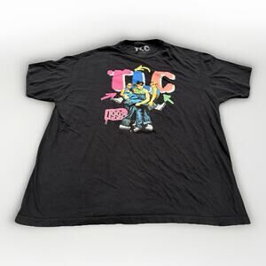TLC Group 1992 Black Retro R&B Hip Hop Short Sleeve T-Shirt Size 2X XXL